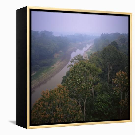 Morning Mists in Rio Negro Region of Amazon Rainforest, Amazonas State, Brazil, South America-Geoff Renner-Framed Premier Image Canvas