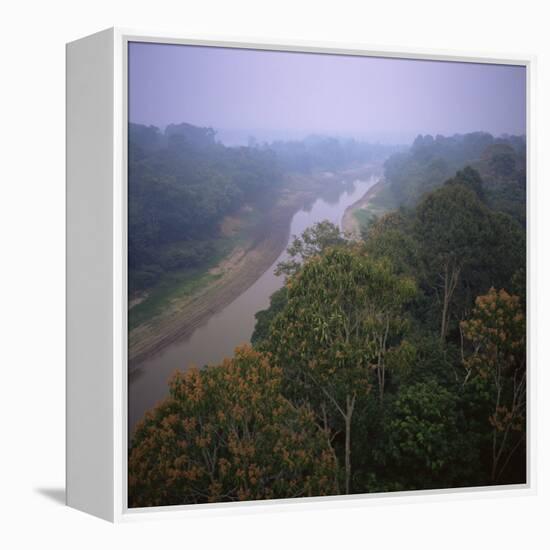 Morning Mists in Rio Negro Region of Amazon Rainforest, Amazonas State, Brazil, South America-Geoff Renner-Framed Premier Image Canvas