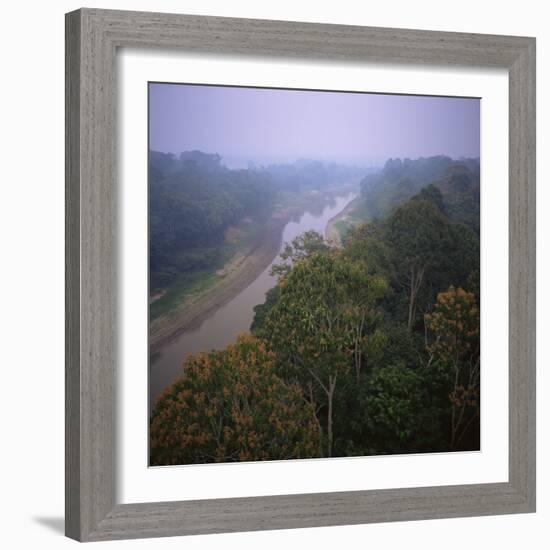 Morning Mists in Rio Negro Region of Amazon Rainforest, Amazonas State, Brazil, South America-Geoff Renner-Framed Photographic Print