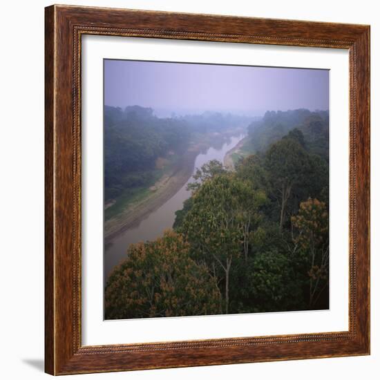 Morning Mists in Rio Negro Region of Amazon Rainforest, Amazonas State, Brazil, South America-Geoff Renner-Framed Photographic Print