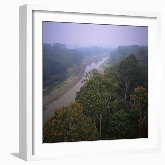 Morning Mists in Rio Negro Region of Amazon Rainforest, Amazonas State, Brazil, South America-Geoff Renner-Framed Photographic Print