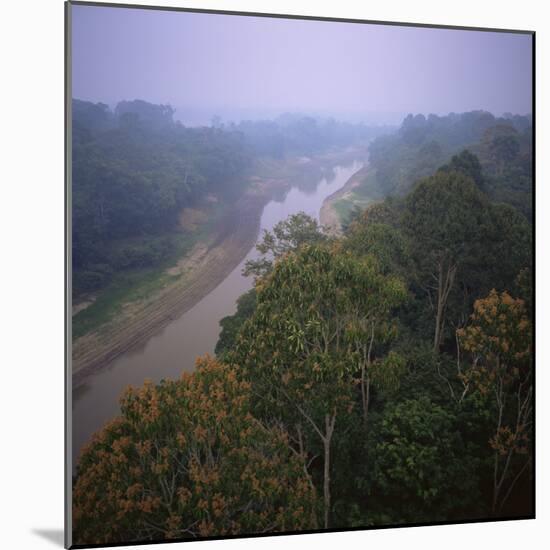 Morning Mists in Rio Negro Region of Amazon Rainforest, Amazonas State, Brazil, South America-Geoff Renner-Mounted Photographic Print