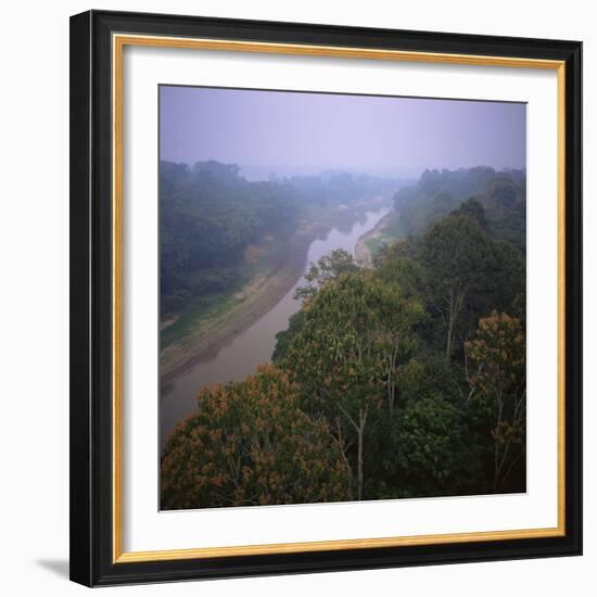 Morning Mists in Rio Negro Region of Amazon Rainforest, Amazonas State, Brazil, South America-Geoff Renner-Framed Photographic Print