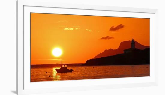 Morning mood at the Lighthouse of Alcanada, Alcudia, Majorca, Balearic Islands, Spain, Mediterranea-Hans-Peter Merten-Framed Premium Photographic Print