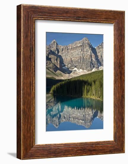 Morning, Moraine Lake, Reflection, Canadian Rockies, Banff National Park, Alberta, Canada-Michel Hersen-Framed Photographic Print