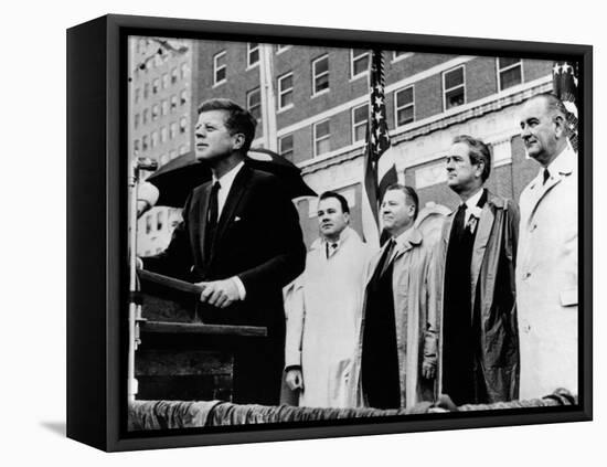 Morning of the Day of JFK's Assassination-null-Framed Stretched Canvas