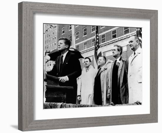 Morning of the Day of JFK's Assassination-null-Framed Photo