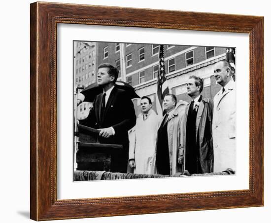 Morning of the Day of JFK's Assassination-null-Framed Photo