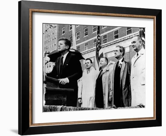 Morning of the Day of JFK's Assassination-null-Framed Photo