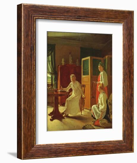 Morning of the Lady of the the Manor, 1823-Aleksei Gavrilovich Venetsianov-Framed Giclee Print