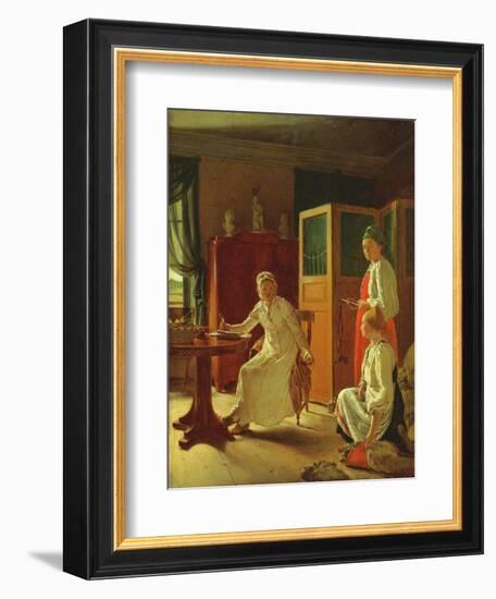 Morning of the Lady of the the Manor, 1823-Aleksei Gavrilovich Venetsianov-Framed Giclee Print