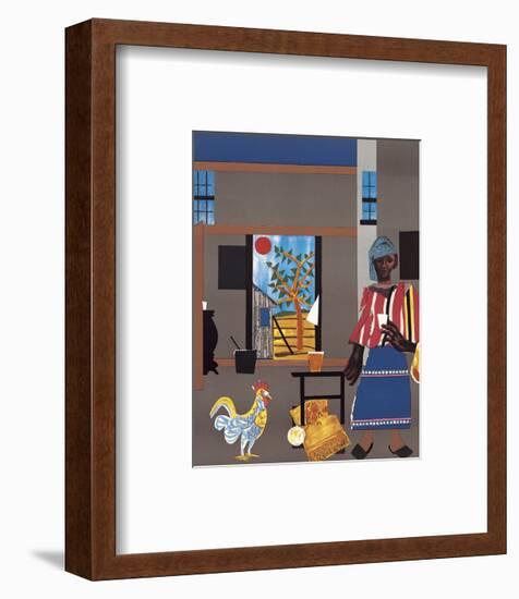 Morning of the Rooster, c.1980-Romare Bearden-Framed Art Print