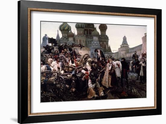 Morning of the Strelets' Execution-Vasili Ivanovich Surikov-Framed Giclee Print