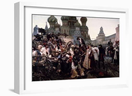 Morning of the Strelets' Execution-Vasili Ivanovich Surikov-Framed Giclee Print