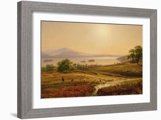 Morning on Lago Maggiore, 1860 (Oil on Canvas)-Thomas Worthington Whittredge-Framed Giclee Print