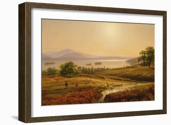 Morning on Lago Maggiore, 1860 (Oil on Canvas)-Thomas Worthington Whittredge-Framed Giclee Print