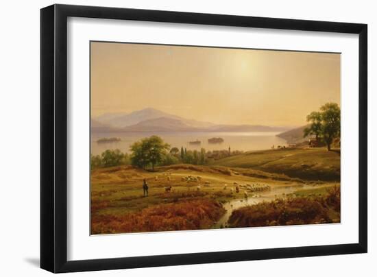 Morning on Lago Maggiore, 1860 (Oil on Canvas)-Thomas Worthington Whittredge-Framed Giclee Print