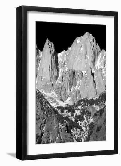 Morning on Mt Whitney I BW-Douglas Taylor-Framed Photo