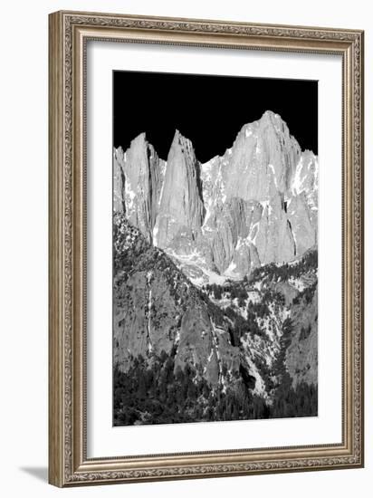 Morning on Mt Whitney II BW-Douglas Taylor-Framed Photo