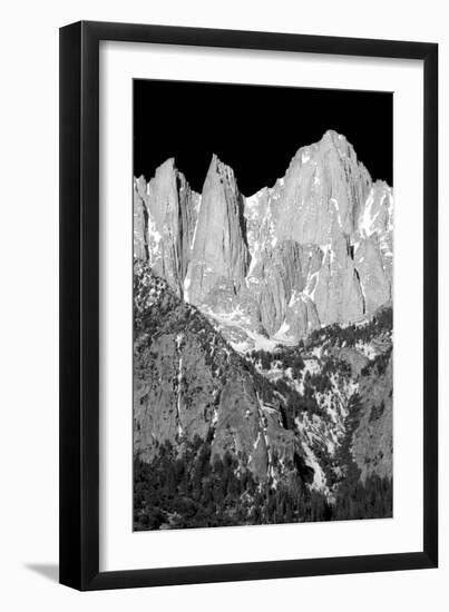 Morning on Mt Whitney II BW-Douglas Taylor-Framed Photo