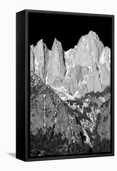 Morning on Mt Whitney II BW-Douglas Taylor-Framed Stretched Canvas