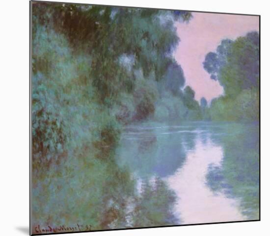 Morning On Seine-Claude Monet-Mounted Art Print