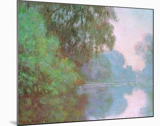 Morning On Seine-Claude Monet-Mounted Art Print