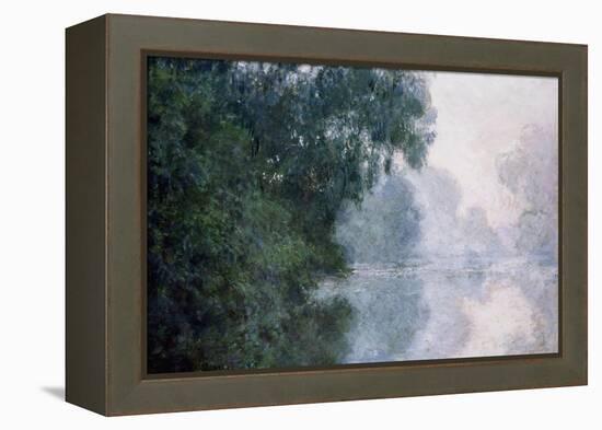 Morning on the Seine, Effect of Mist-Claude Monet-Framed Premier Image Canvas