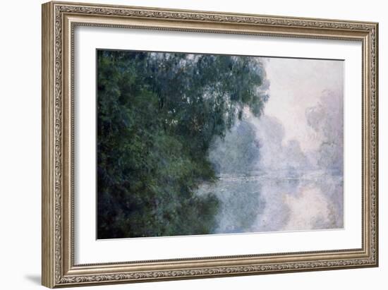 Morning on the Seine, Effect of Mist-Claude Monet-Framed Giclee Print