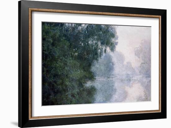 Morning on the Seine, Effect of Mist-Claude Monet-Framed Giclee Print