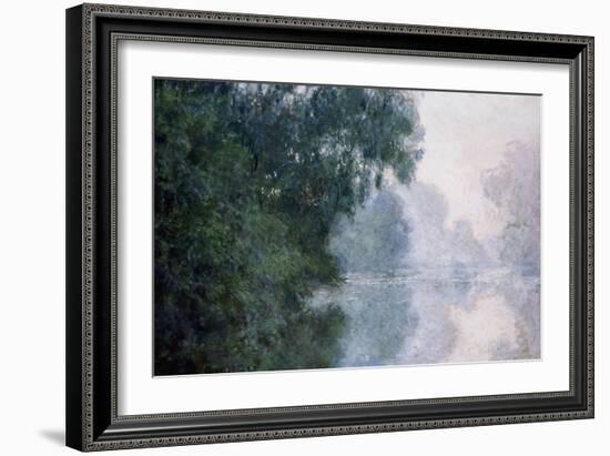 Morning on the Seine, Effect of Mist-Claude Monet-Framed Giclee Print