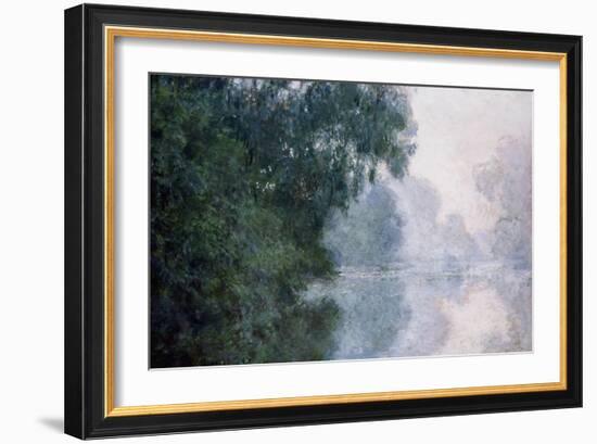 Morning on the Seine, Effect of Mist-Claude Monet-Framed Giclee Print