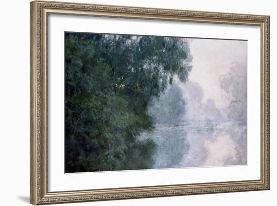 Morning on the Seine, Effect of Mist-Claude Monet-Framed Giclee Print