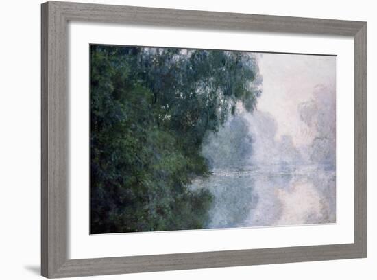 Morning on the Seine, Effect of Mist-Claude Monet-Framed Giclee Print