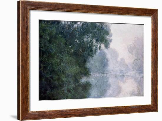 Morning on the Seine, Effect of Mist-Claude Monet-Framed Giclee Print