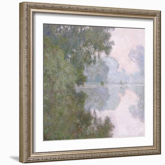 Morning on the Seine, Near Giverny, 1896-Claude Monet-Framed Giclee Print