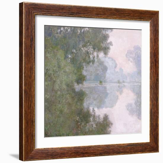 Morning on the Seine, Near Giverny, 1896-Claude Monet-Framed Giclee Print