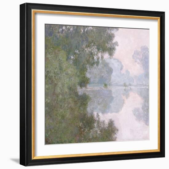 Morning on the Seine, Near Giverny, 1896-Claude Monet-Framed Giclee Print