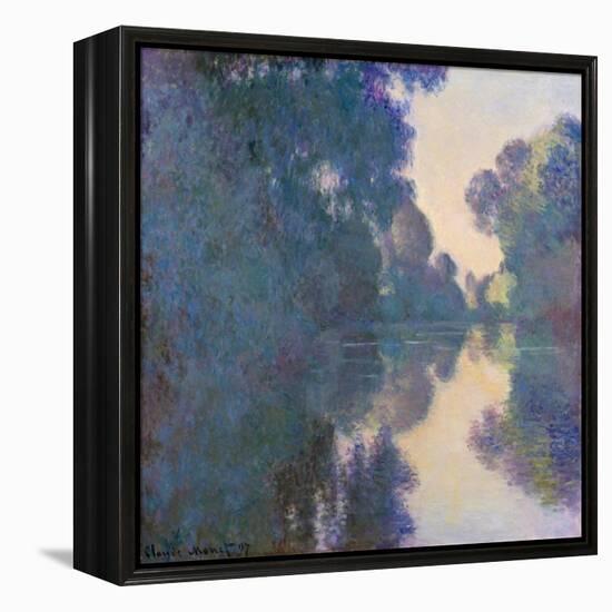 Morning on the Seine near Giverny, 1897-Claude Monet-Framed Premier Image Canvas
