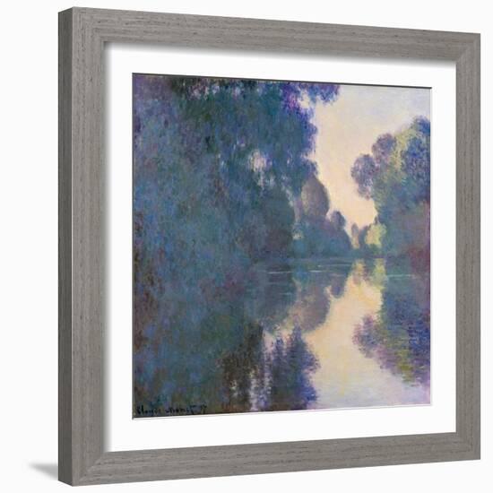 Morning on the Seine near Giverny, 1897-Claude Monet-Framed Giclee Print