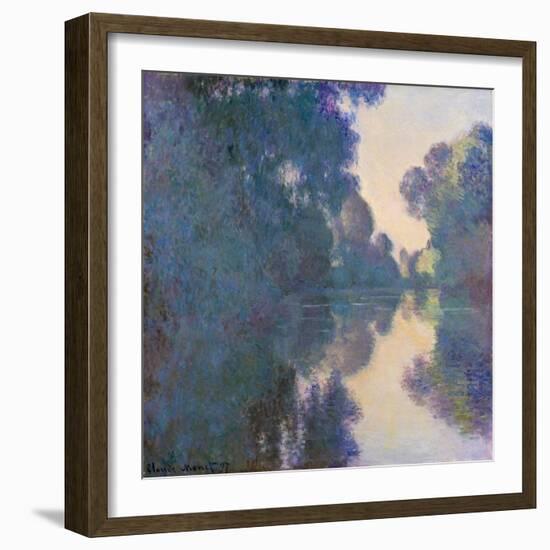 Morning on the Seine near Giverny, 1897-Claude Monet-Framed Giclee Print