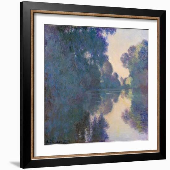 Morning on the Seine near Giverny, 1897-Claude Monet-Framed Giclee Print