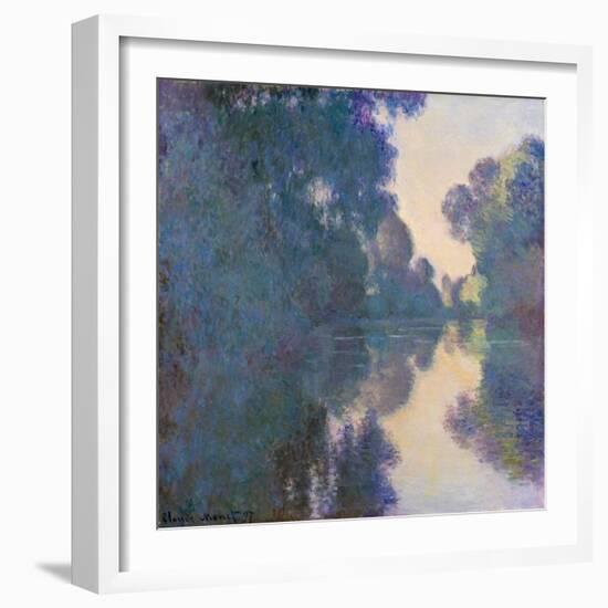 Morning on the Seine near Giverny, 1897-Claude Monet-Framed Giclee Print