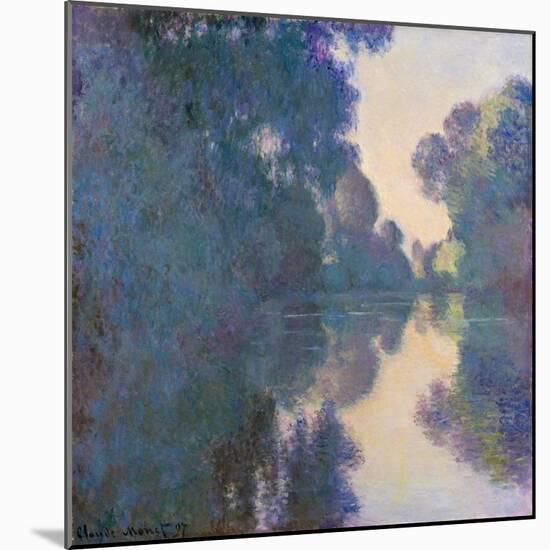 Morning on the Seine near Giverny, 1897-Claude Monet-Mounted Giclee Print