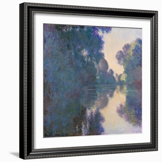 Morning on the Seine near Giverny, 1897-Claude Monet-Framed Giclee Print