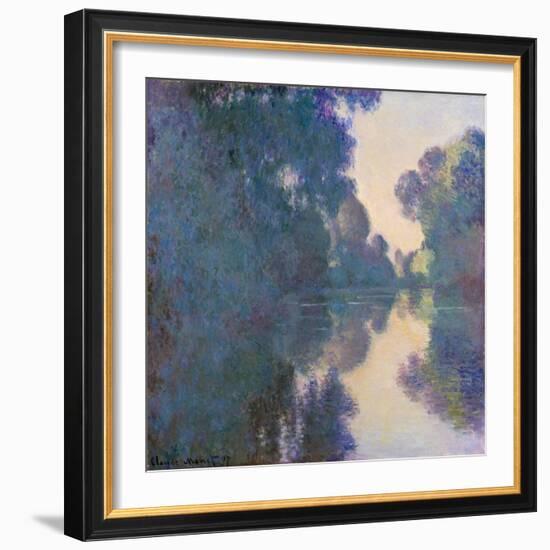 Morning on the Seine near Giverny, 1897-Claude Monet-Framed Giclee Print