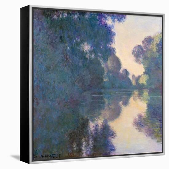 Morning on the Seine Near Giverny-Claude Monet-Framed Premier Image Canvas