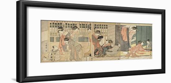 Morning Parting at the Temporary Lodgings of the Pleasure Quarter, 1801-Kitagawa Utamaro-Framed Giclee Print