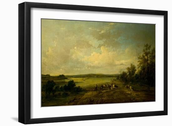 Morning, Pen Pole Point, Bristol Channel (Oil on Canvas)-Alfred Vickers-Framed Giclee Print