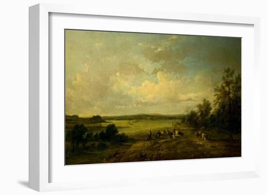 Morning, Pen Pole Point, Bristol Channel (Oil on Canvas)-Alfred Vickers-Framed Giclee Print